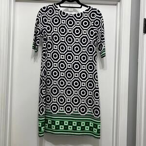 Eliza J New York Geometric Print Shirt Dress size 4